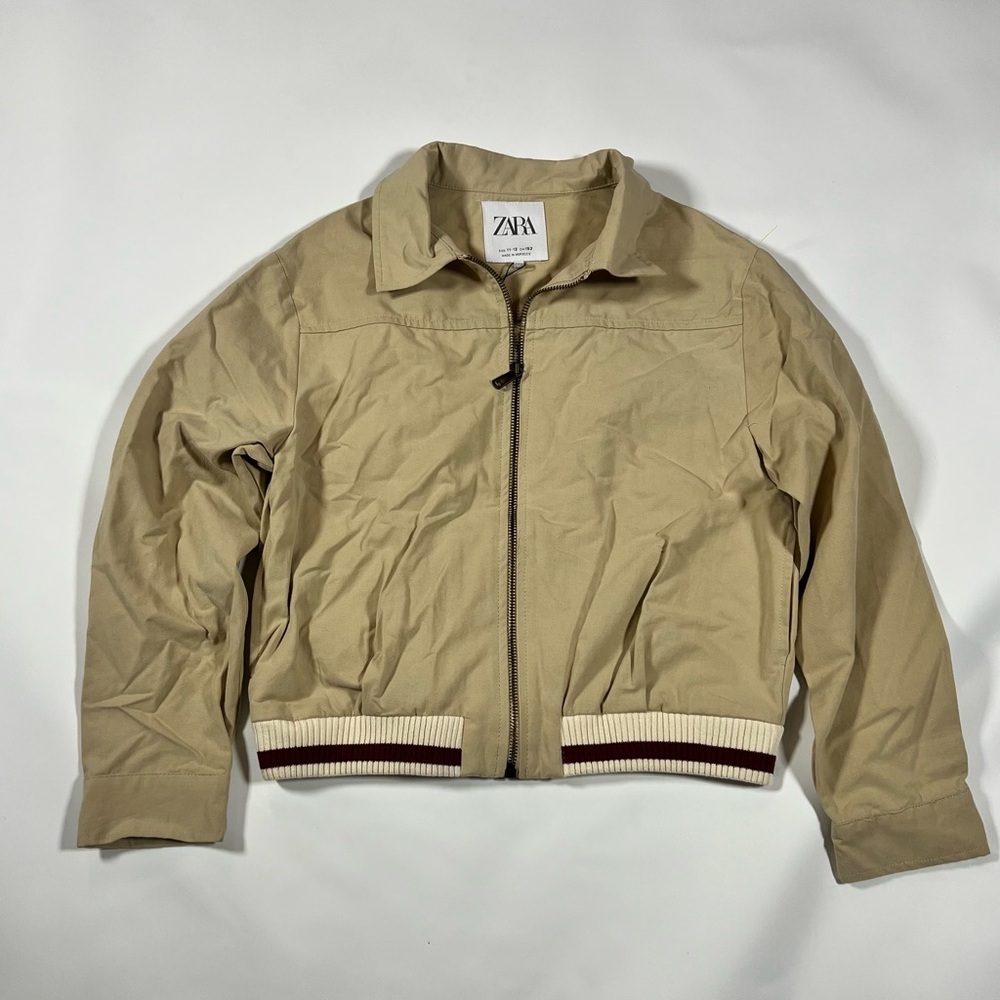 ZARA Boys Lightweight Bomber Jacket | Cabincore Grandpa Classic | Size 11/12 NWT